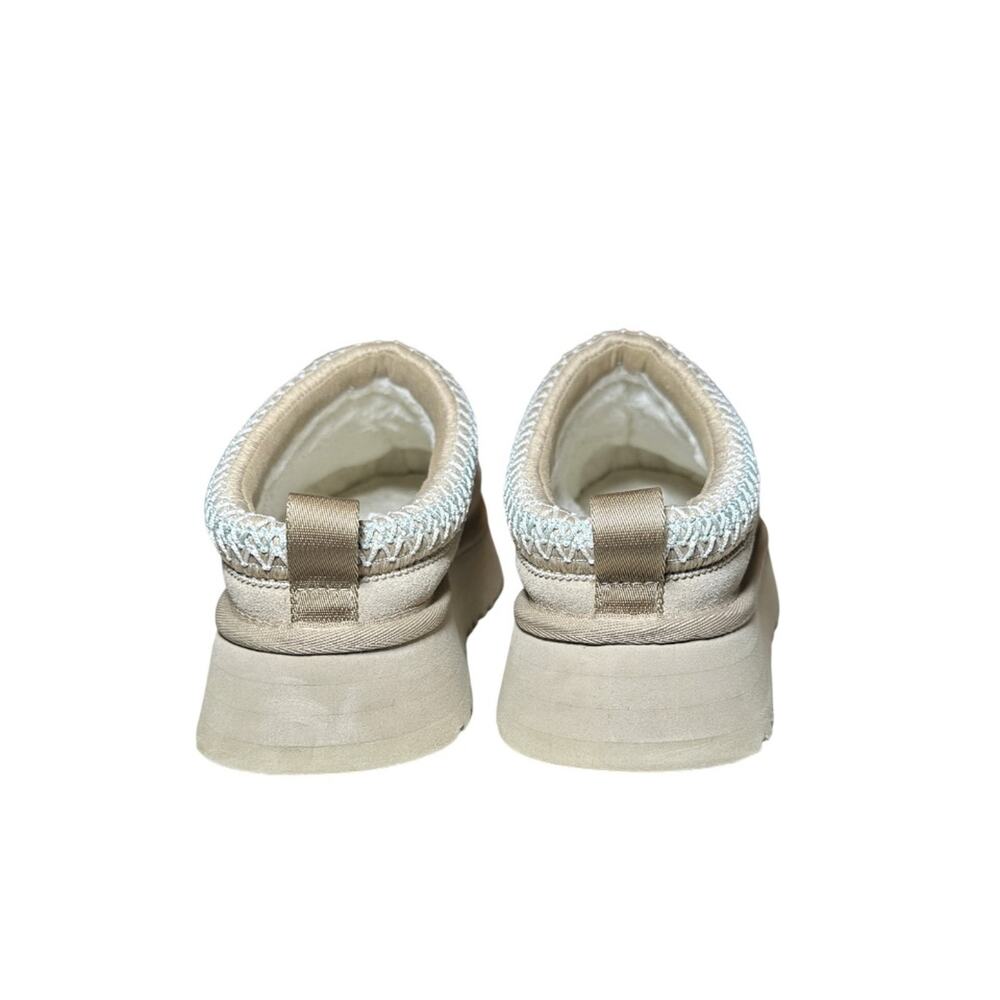 UGG Tazz II Sand Suede Shearling Platform Slippers Women's Size 8 - Picture 5 of 7